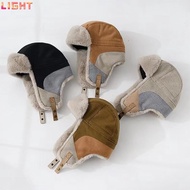 LIGHT Russian Bomber Cap, Windproof Warm Ski Hat, Vintage Russian Style Waterproof Earflap Design Wi