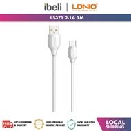 LDNIO LS371 High Speed Data Cable 2.1A Woven Design Compatible with iPhone