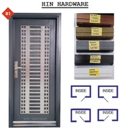HIN B1 Security Door Single Leaf 3 Feet(W) x 7 Feet(H)|Pintu Security Satu Daun 3 Kaki(W) x 7 Kaki(H