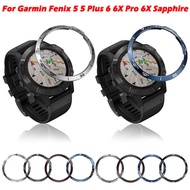 Steel Smartwatch Cover For Garmin Fenix 6x Pro 6 Sapphire 5 5 Plus Bezel Ring Adhesive Anti Scratch