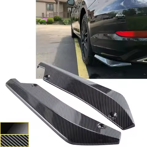 Universal 2PCS Rear Bumper Splitter Universal For Audi A4 B6 B8 B7 B5 B9 A6 C5 C6 C7 Side Spoiler Ca