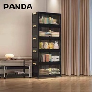 PANDA 55-70CM BLACK Foldable Storage Cabinet 2 Door Stackable Almari Baju Lipat Jimat Ruang Kabinet 