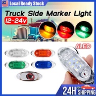 24V Side Lamp Truck Led Light Universal Truck Side Marker Signal Light Durable Trailer Lorry License Plate Light