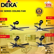 SYK Deka DX 56 DX Baby L 56 42 Inch Ceiling Fan LED DC Motor 5 Blade Ceiling Fan Elektrik Kipas Siling
