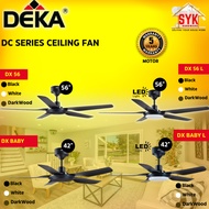 SYK Deka DX 56 DX Baby L 56 42 Inch Ceiling Fan LED DC Motor 5 Blade Ceiling Fan Elektrik Kipas Sili