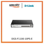 D-Link DGS-F1100-10PS-E 8 Port Gigabit (8 POE - 96 Watt) + 2 SFP Port Smart Switch