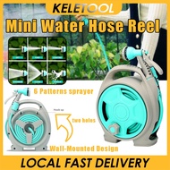 Wall Mounted Hose Reel Gun Garden Sprayer Mini Hose Watering Hose Reels  Multifunction Spray Gun For