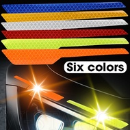 2Pcs/set Super Bright Car Bumper Reflective Strip - Colorful Auto Body Safety Warning Tape - Night Driving Scooter Helmet Accessories - Car Exterior Styling Sticker
