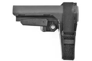 台南 武星級 SBA3 M4 AR15 戰術槍托 黑 ( 槍托後托BB槍M16 MP5狙擊槍UZI衝鋒槍M4卡賓槍步槍