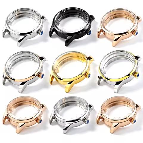 33mm 39.5mm Cocktail Ladies' Watch Case Faceted Edge Domed Bubble Crystal For Seiko Presage NH35 Aut