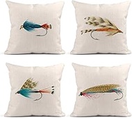 Cushion Cover, 65x65cm Set of 4, Colorful Feather Hook Soft Velvet Throw Pillow Cases 26x26in, Square Sofa Cushion Cover with Invisible Zipper for Couch Bed Car Bedroom Home Decor