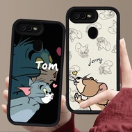 E108 Love Couple Casing for Black Silicone OPPO A12E F5 A1K A12s A12 F7 A3S A7 A5S F9 A5 Pro