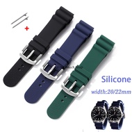 22mm 20mm Silicone Bracelet Quick Release Watch Strap for Seiko SKX007 SKX009 Diving 007 Replacement
