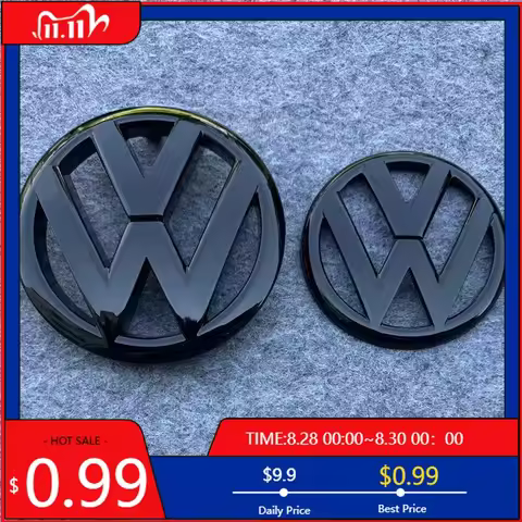 Hub Caps Gloss Black Replacement 135mm Front Grill emblem or 110mm Rear Trunk Lid Car badge for Volk