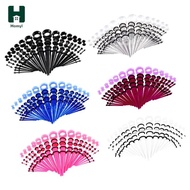 [Homyl] 50 Pieces Jewelry Set 14G-00G  Acrylic Tapers Plugs and Silicone Tunnels  Kit