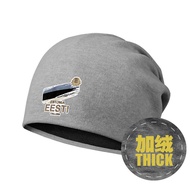 Estonia Talin National Flag Logo Lining Cotton Hat Men Women Hat Bib Winter Baotou Hat 0010 Set Boun
