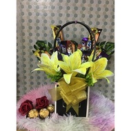 bouquet bunga & coklat