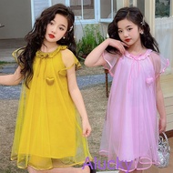 Kids Dress Baby Girl Dress Gaun Baju Budak Perempuan Summer Korean Dress Princess 3-13 Years Old Bir