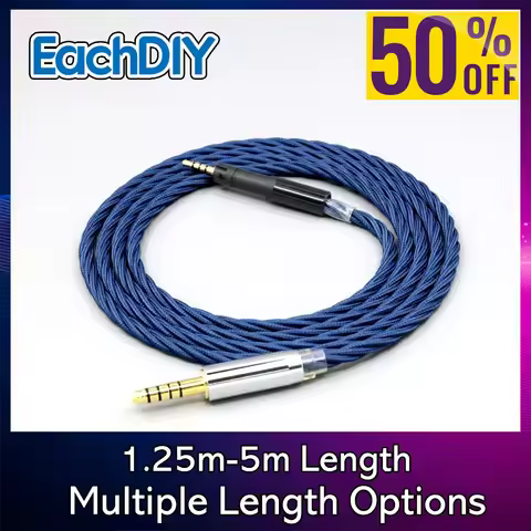 99% Pure Silver OCC Full Sleeved Graphene Alloy Earphone Cable For Sennheiser HD599 HD569 HD 560S HD