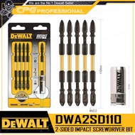 DEWALT ดอกไขควง ชุดดอกไขควง ขนาด 110 มม. พร้อมหัวจับแม่เหล็ก (5ชิ้น/ชุด) รุ่น DWA2SD110