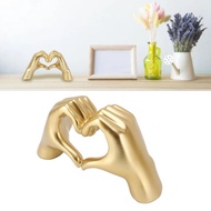 Ffggg Heart Hands Sculpture  Resin Sign Statue Tabletop Ornament Smooth for Shelves