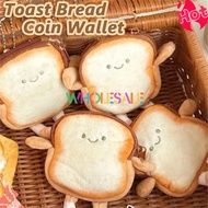 [Wholesale Price] Creative Funny Toast Bread Wallet Cheese Bag Pendant Wallet Bags Cartoon Wallet Fe