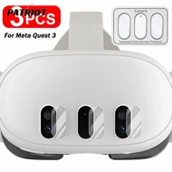 3pcs Compatible for Meta Quest 3 VR Glasses Host Film / Full Cover VR Headset Hardness Glass / Anti-