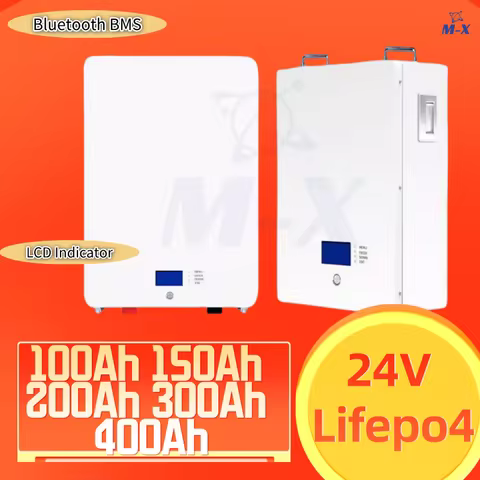 AA 6000+Cycles 2KW 3KW 5KW Wall Mounted 24V 100Ah 150Ah 200Ah 300Ah 400Ah Lifepo4 Battery for Solar 