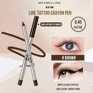 LINE TATTOO CRAYON PEN #BLACK 0.4G/0.01OZ - HOT, Long-Lasting Waterproof Gel Eyeliner, Rich Pigment 