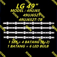 NEW 4PCS/SET 49UJ65 49UJ652T 49UJ652T-TB LG 49" TV LED BACKLIGHT / LAMP TV (READY STOCK) 49UJ652