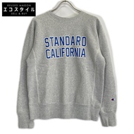 Standard California x Champion 聯名款灰色反織圓領衛衣，M 碼 [二手]