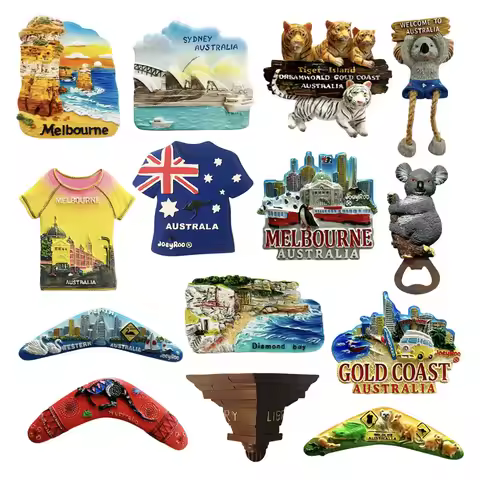 Oceania Australia Gold Coast Melbourne Sydney Fridge Magnets Tourism Souvenir Refrigerator Sticker