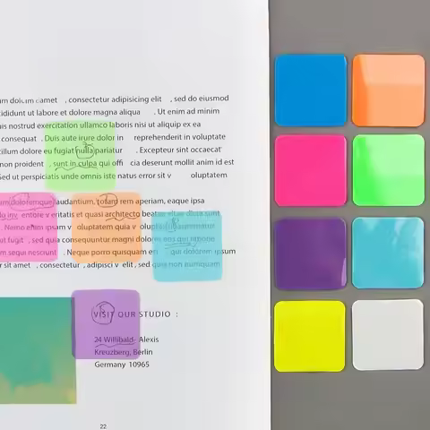 160 Sheets 8 Colors Sticky Notes Notepad Fluorescent Color Clear Stickers Transparent Morandi Note P