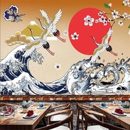 วอลล์เปเปอร์ญี่ปุ่น Ukiyo-E 3D ญี่ปุ่นอิซากายะทาทามิโรงแรมร้านอาหารซูชิตกแต่งห้องนอน3D วอลล์เปเปอร์ภ