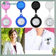 TAMAKO Pocket Watch Silicone Gift Brooch Pin Fob Watch