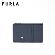 FURLA กระเป๋าใส่การ์ด รุ่น CAMELIA M ZIPPED CARD CASE สี DENIM