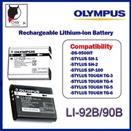 Olympus LI-92B / Li-90B Rechargeable Lithium-Ion Battery for Stylus Tough Camera TG3 TG4 TG5 TG6 SH-