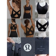 Sports Bra With Built-In Foam Padding No Underwire Black Brand Pump Zipper Head LULULEMON INLITE FRO