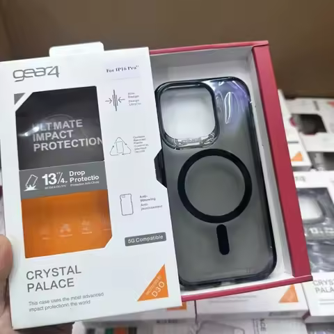 Original Gear4 Clear Crystal Magsafe Case for IPhone16 15 14 Plus 13 12 Pro Max Wireless Charging An