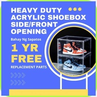 Acrylic{eO-ShoeXBox]Qk#/]Yk#SIDE]rF#DROP]Mf#&]cn#FRONT]uo#DROP Magnetic Door Shoe Storage / Stackab