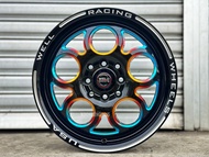 New Car Sport Rim USA WELD RACING WHEELS 15x6.5J 8x100/114.3 ET40 BLACK MILLING RAINBOW - READY STOC