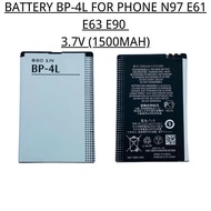 PHONE NOKIA BATTERY BP-4L FOR BATERRY PHONE MODEL N97 E61 E63 E90 3.7V (1500MAH)