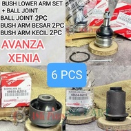 BUSHING SAYAP LOWER ARM SET + BALL JOINT BALLJOINT AVANZA XENIA 6PCS