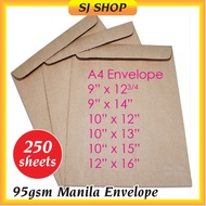 A4 Manila Envelope 9x12 9x14 10x12 10x13 10x15 12x16 | A4 Envelope| Brown Envelope | Kraft Envelope 