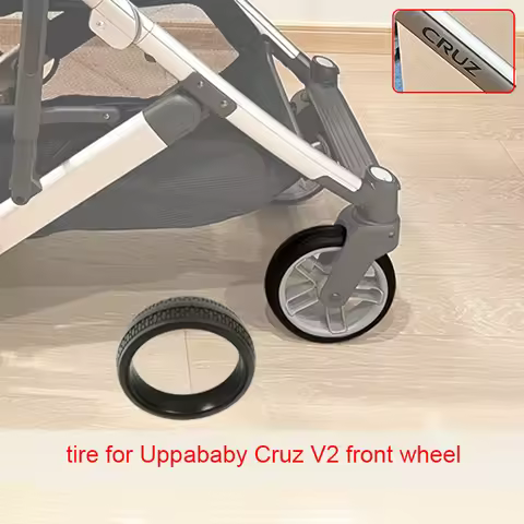 Stroller Tire For Uppababy Cruz V2 Front Wheel Pushchair Tyre Cover Tubeless PU DIY Baby Buggy Repla