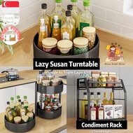 [SG] Lazy Susan 360 Rotating Tray ❤️ Condiment Rack Spice Container Seasoning Container Kitchen Stor