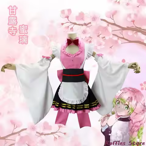 Kamado Nezuko Kanroji Mitsuri Kibutsuji Muzan Cosplay Costume Anime Kisatsutai Wig Maid Carnival Sui
