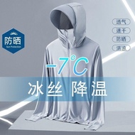 💟Taiwan Shipment💟 Unisex Ice Silk Sunscreen Jacket Cool Ice Silk Jacket Anti-UV Jacket Breathable Su