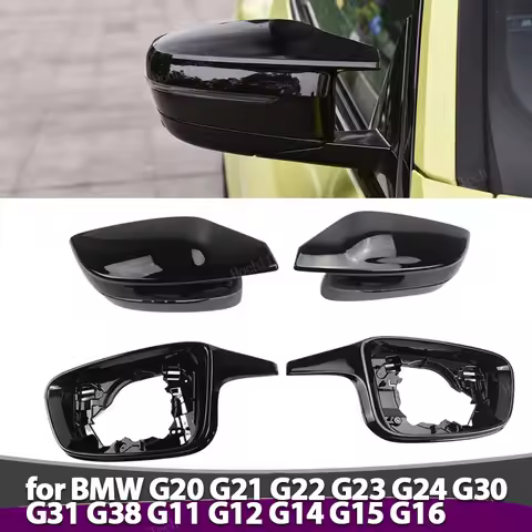 Mirror Cover M Style Car Side Mirror Cover Cap Trim For BMW 3 5 7 8 Series G20 G21 G28 320d 330e 330