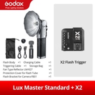 Godox Lux Master อุปกรณ์เสริมไฟถ่ายรูปย้อนยุค7.2V 2980MAh แบตเตอรี่ลิเธียม HSS แฟลช Speedlite แบบพกพ